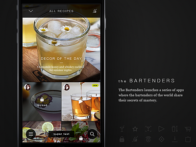 The Bartenders app 6 app bar bartender design gallery ios iphone ui