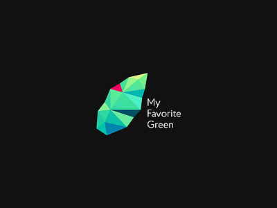 MFGreen green leaf logo lowpoly