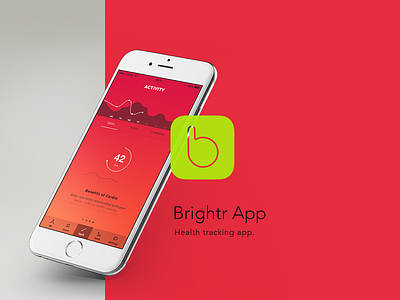 Brightr App concept app branding colors dashboard design graph health ios tracking ui