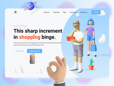 Online Shopping-3D UI Design