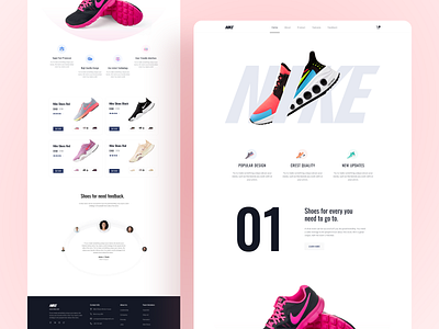 Nike Shoes Product Landing page