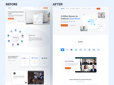 Zoom _ SaaS Landing page Redesign alamin hossen clean ecommerce fintech landing page minimal product saas saas app saas design saas landing page saas website software as a service software as a service website software landing page ui ux web design webflow website