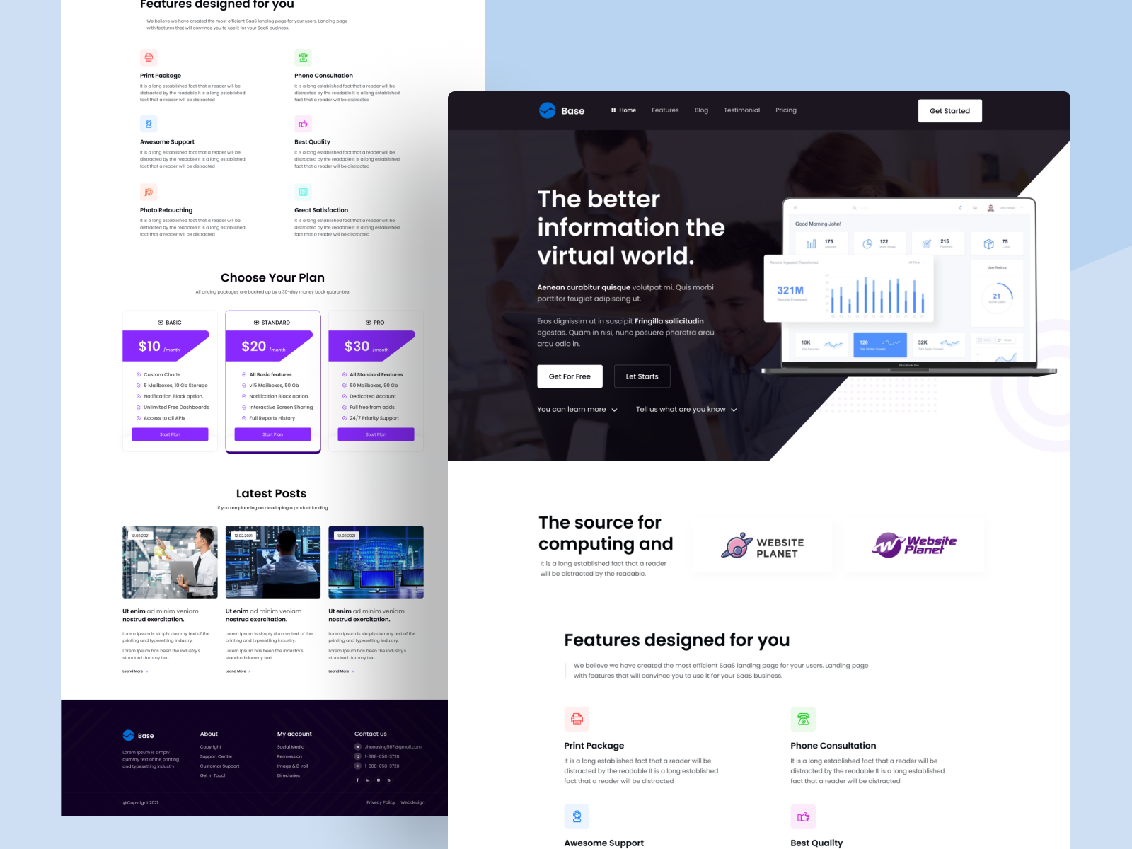 Base. SaaS Landing page by Alamin Hossen for ITO Team on Dribbble