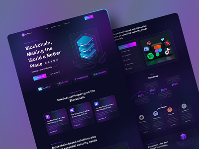 Blockchain ~ Landing page by Alamin Hossen for ITO Team on Dribbble