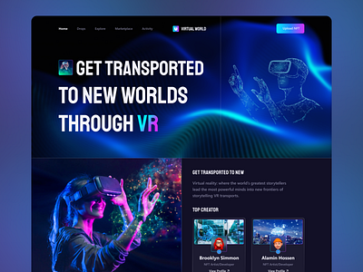 NFT Virtual world - Landing page