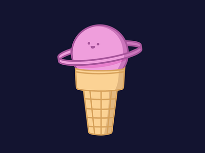 saturn cream cone