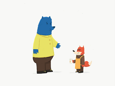 a bear and his barista adobe sketch bear coffee fox