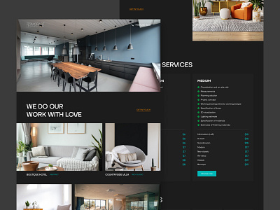 Web design for Interior design team design imorart interior jaloliddin ui ux web design web site