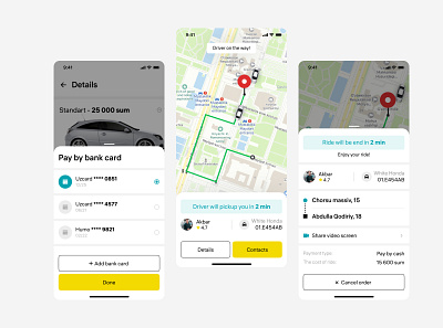 Taxi mobile app app app design design taxi app ui uiux ux