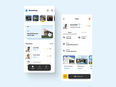 Broker app app app design broker broker app design estate agent ui uiux ux