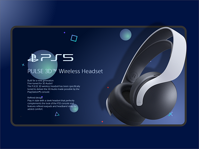 PULSE 3D™ Wireless Headset console gaming design headphones headset playstation playstation5 product product design products ps5