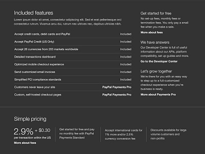 Features Chart