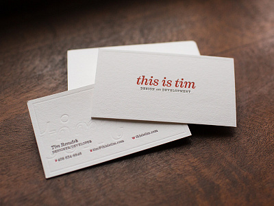 Letterpress Business Cards