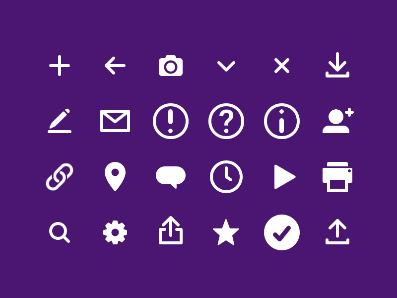 Icon Set clean design system glyph icons icons set simple ui