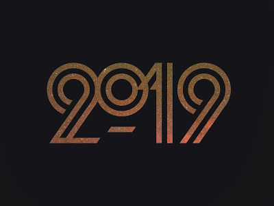 2019 2019 illustration inline new year numbers type typography