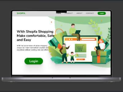 SHOPFA - Online Shop Landing Page branding design graphic design landing page online shop ui ui web ux