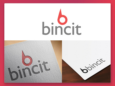 Flat logo for Bincit design flat illustration isologo logo logo design typography