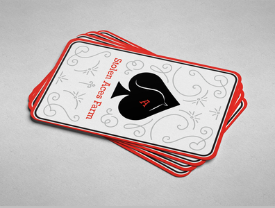 Stolen Aces Farm Business Cards branding business cards design illustration logo typography vector