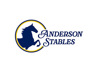 Anderson Stables logo design branding design farm horse horse logo logo typography vector