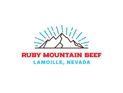 Ruby Mountain Beef Logo #1 branding design icon illustration logo typography vector