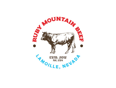 Ruby Mountain Beef logo #2 branding design farm icon illustration logo typography vector