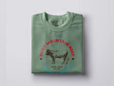 Ruby Mountain Beef Swag items advertising branding design illustration logo typography vector