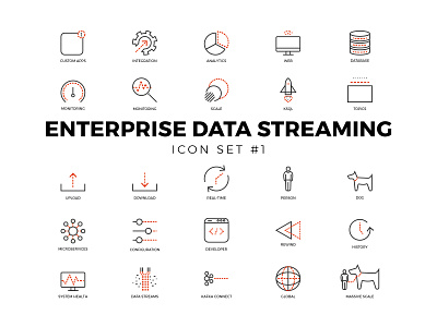 Enterprise Data Icons Set #1 design icon illustration vector