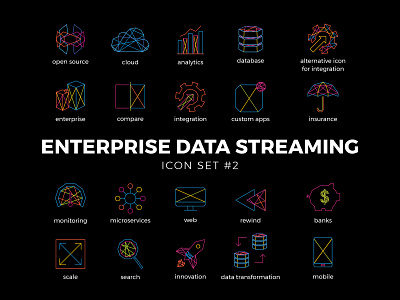 Enterprise Data Icons Set #2 design icon illustration vector