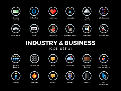 Industry & Business Icon Set #1 design icon illustration vector