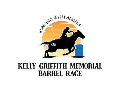 Kelly Griffith Memorial Barrel Race logo barrel branding desert design horse icon illustration logo memorial race rodeo vector