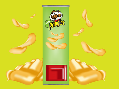 'Eco Pringles' Concept Gradient Mesh branding illustration