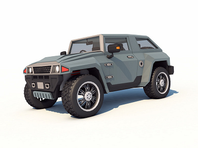 Rhino XT car isometric low model poly render rhino suv vehicle