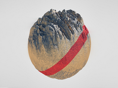 Mountain Orb 3d abstract brush cinema4d daily illustration landscape octane orb render sphere