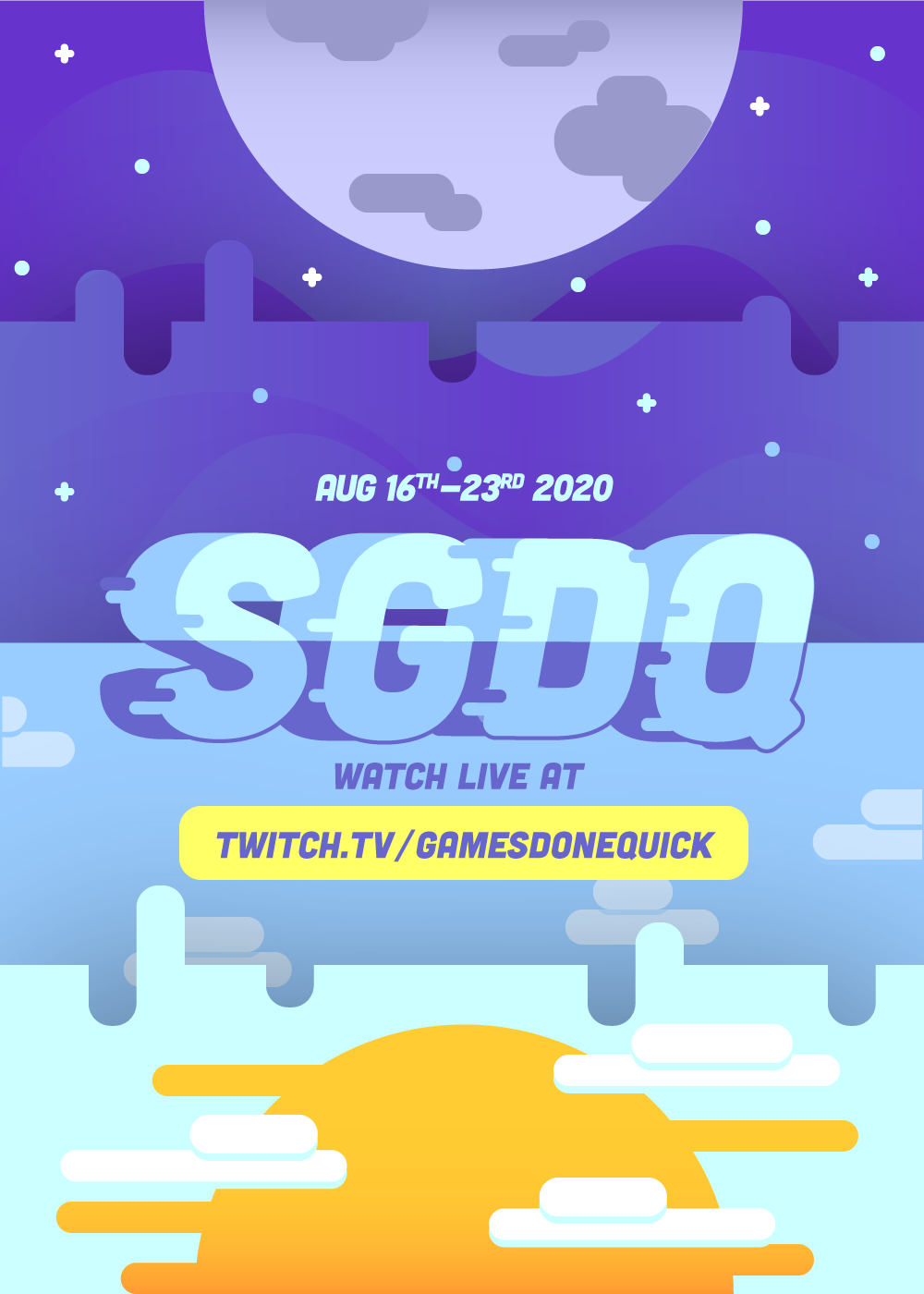 SGDQ (Summer Games Done Quick) Promotional Poster by Chou Yang on Dribbble