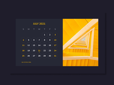 100 Days of UI: Calendar 100 days of ui app calendar dark dark mode dark theme date selector dates design mobile app monthly planner scheduler ui ux web design year yearly