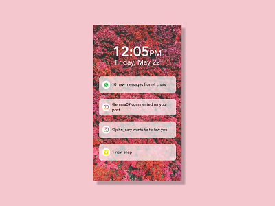 Days of UI: Notifications 100 days of ui app design lock screen lock screen notification mobile app notification ui ux web design