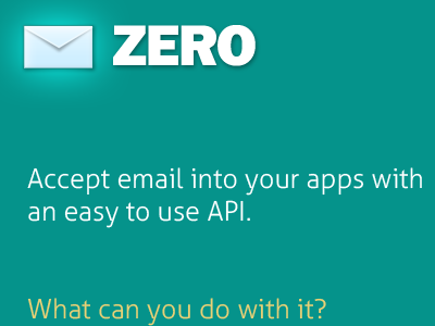 Zero mail parser app concept photoshop psd site billboard web web design