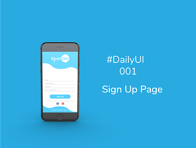 Sign Up Page app design ui