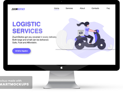 DailyUI 002... Landing page dailyui dailyuichallenge design illustration landingpage logistics ui ux