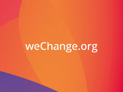 weChange.org — The Wordmark colorful identity logo minimal modern platform rounded website wordmark