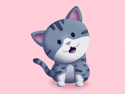 Tabby Cat cat character design cute design digital art digital illustration digital illustrator illustration procreate shading