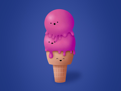 Melting ice cream illustration