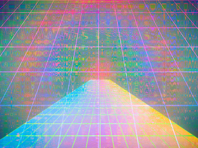 Abstract Grid 80s abstract colorful cyberpunk futuristic grid holographic iridescence iridescent neon photoshop psychedelic retro sci fi science fiction tron wavy