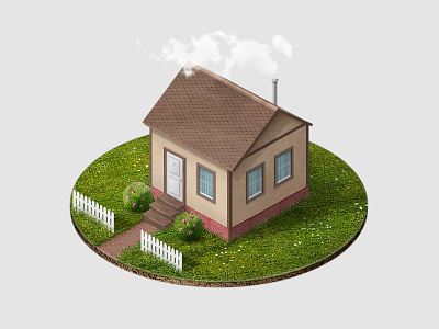 Test House building house illustration isometric