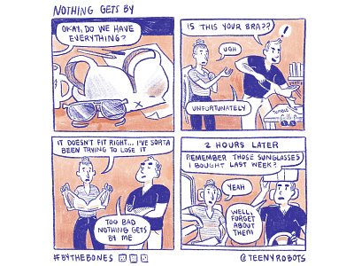 Nothing gets by autobio comic diary comic digital art procreate