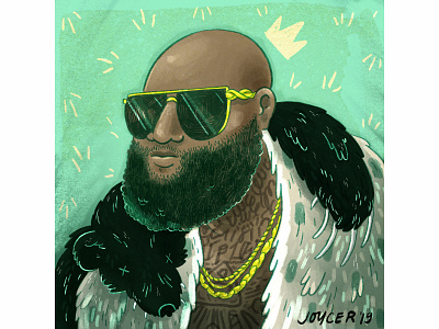 Rick Ross digital art hiphop illustration procreate rick ross