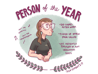 Person of the year cartoon comic digital illustration procreate