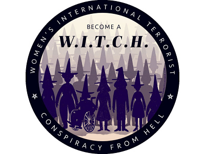 W.I.T.C.H. graphic design illustration sticker w.i.t.c.h. witch