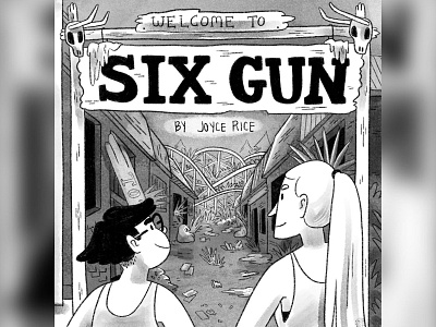 Six Gun is in print! book cover comic cover digital illustration inktober procreate young adult