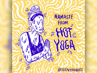 Hot yoga digital art illustration procreate